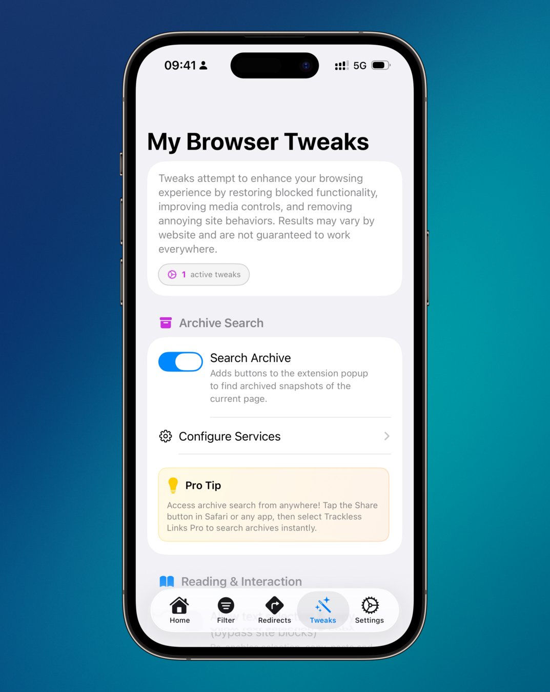 Browser privacy tweaks