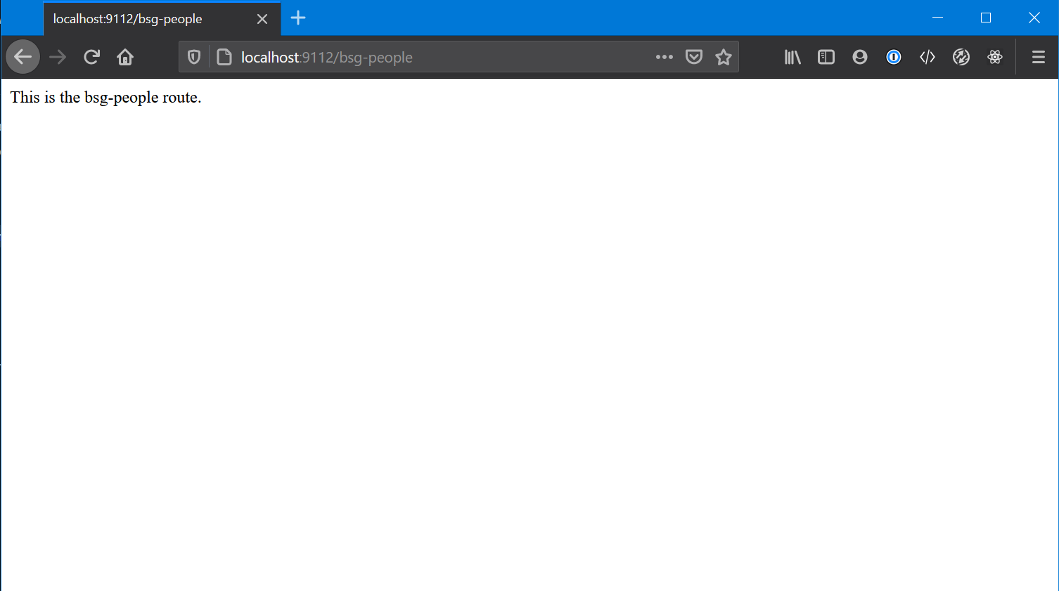 Web browser showing the bsg-people route
