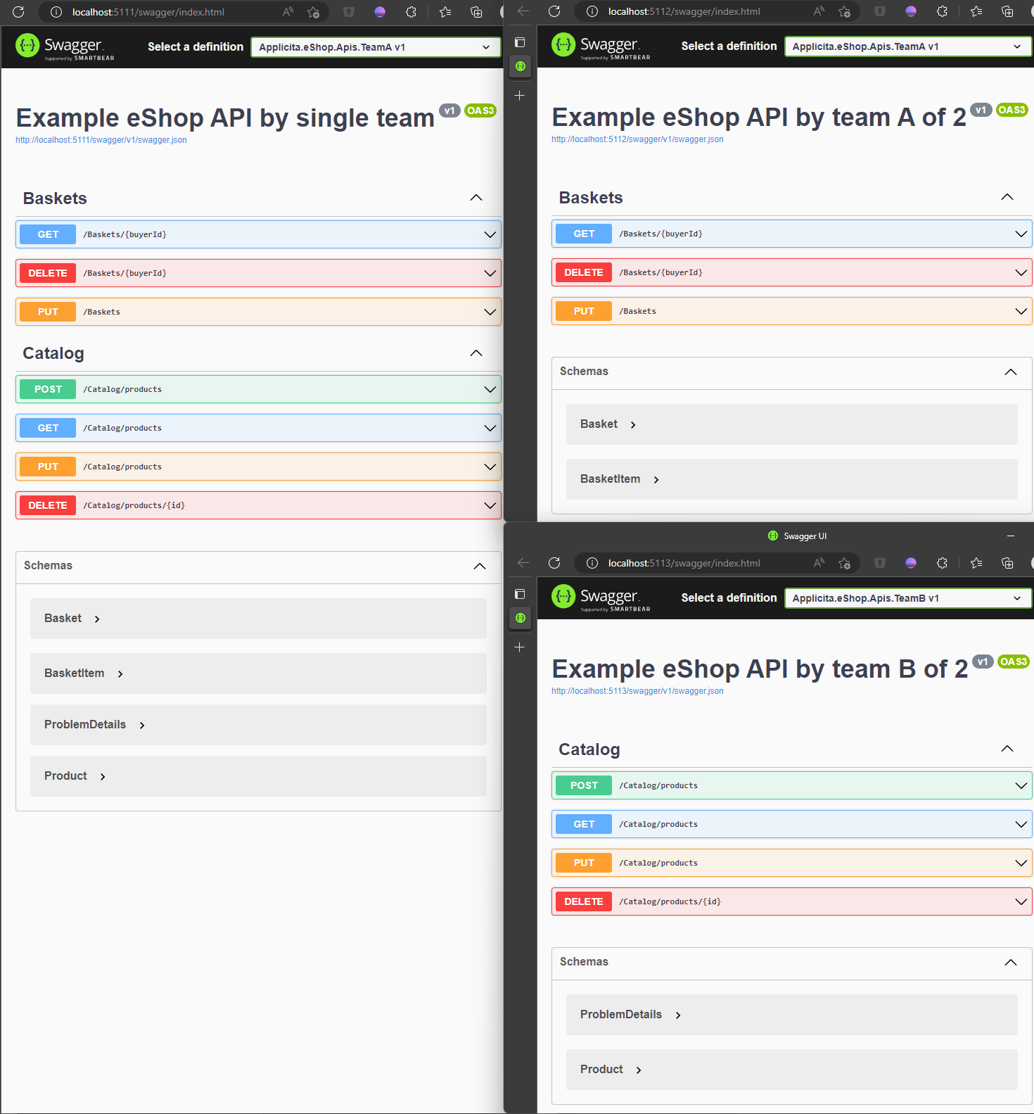 Example Api Single Team And Two Teams