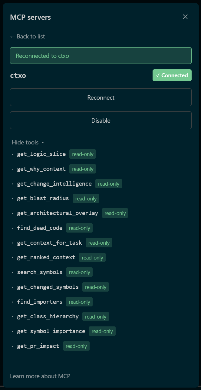 Ctxo MCP Server Architecture
