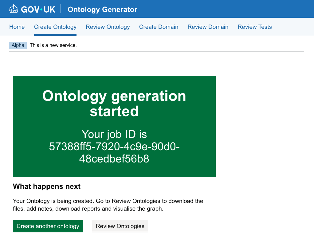 Ontology Generation Started