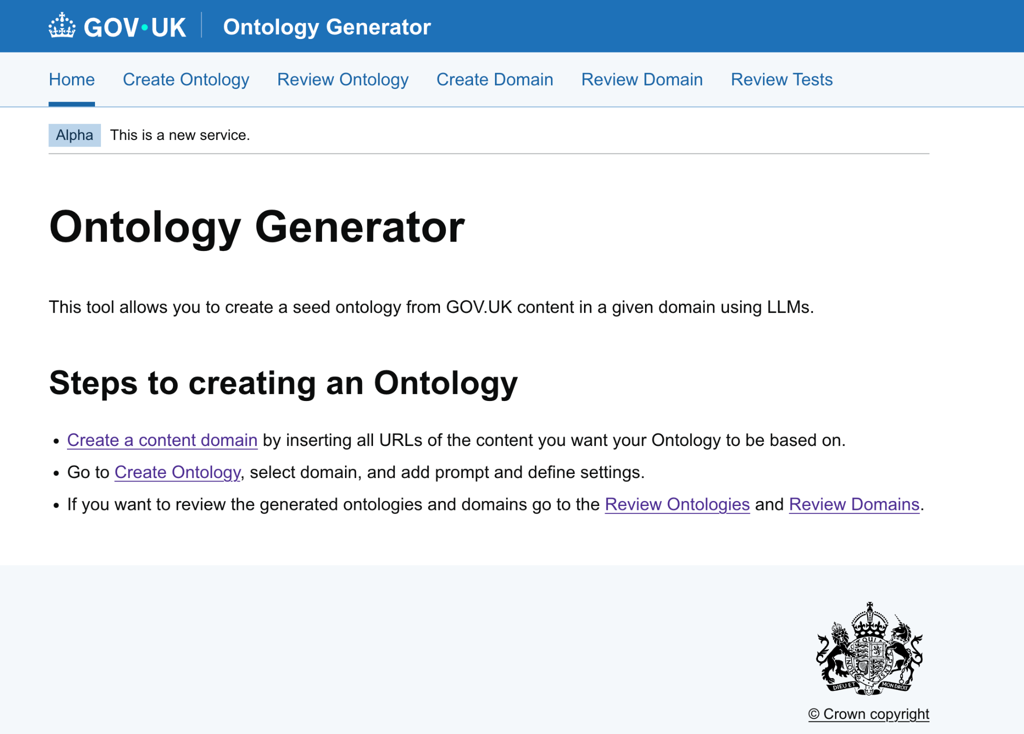 Ontology Generator Homepage