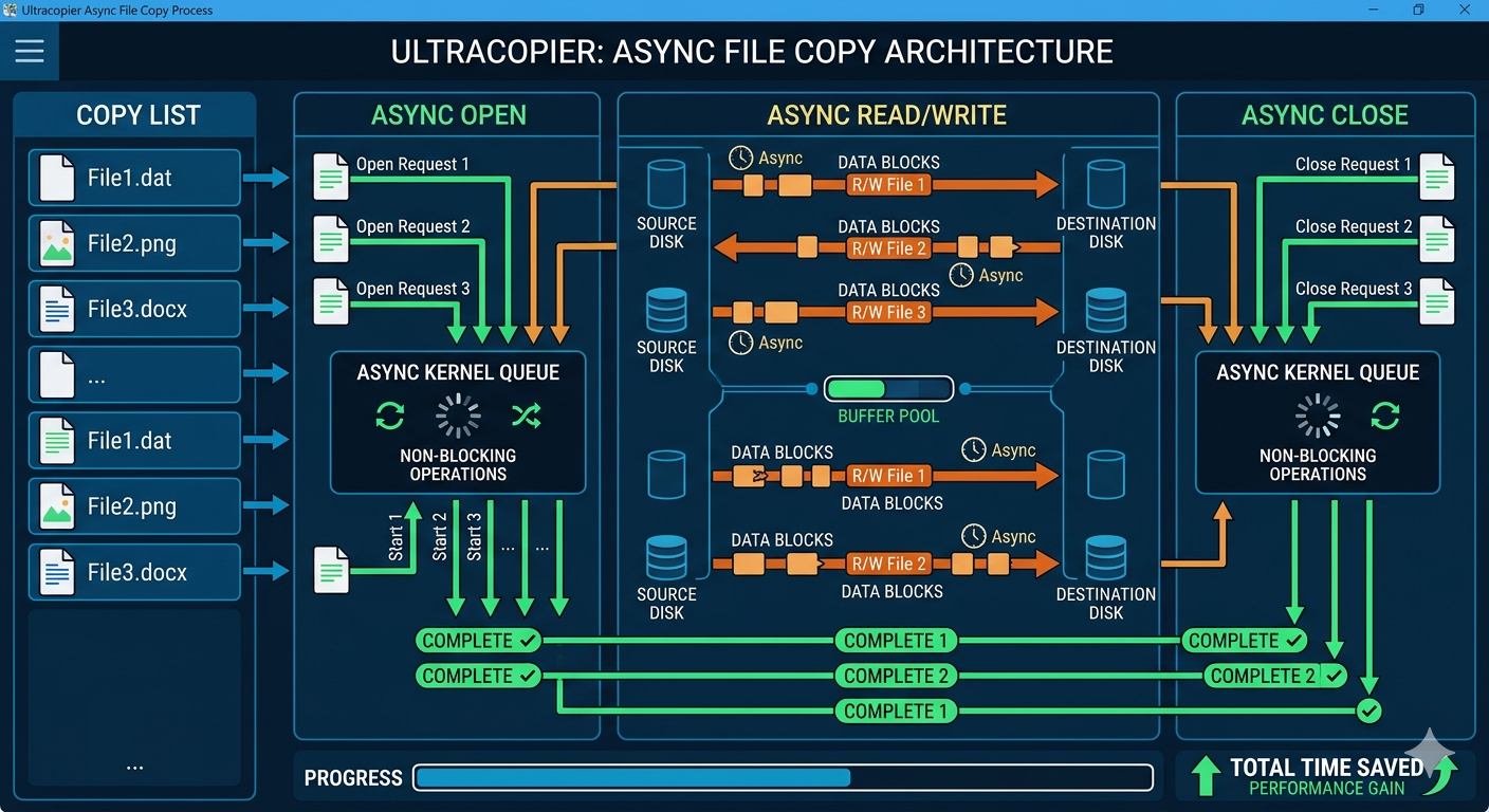 Ultracopier process