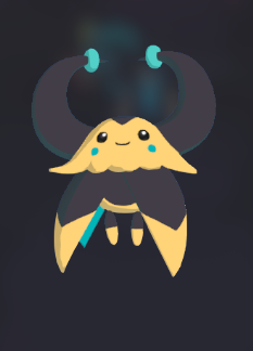 Bee-like creature with a skirt and horns