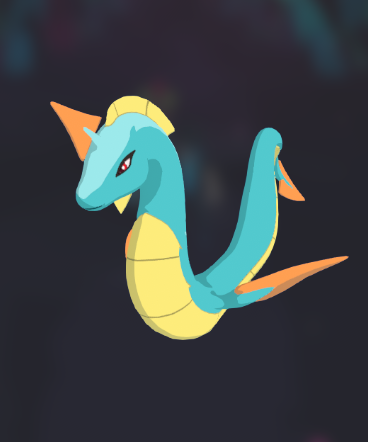 Blue and yellow sea serpent