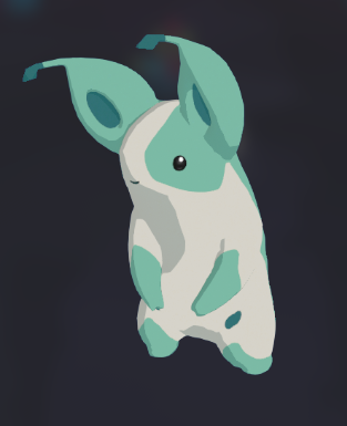 Guinea pig-like rodent with short stubby limbs and big ears, standing on hind legs