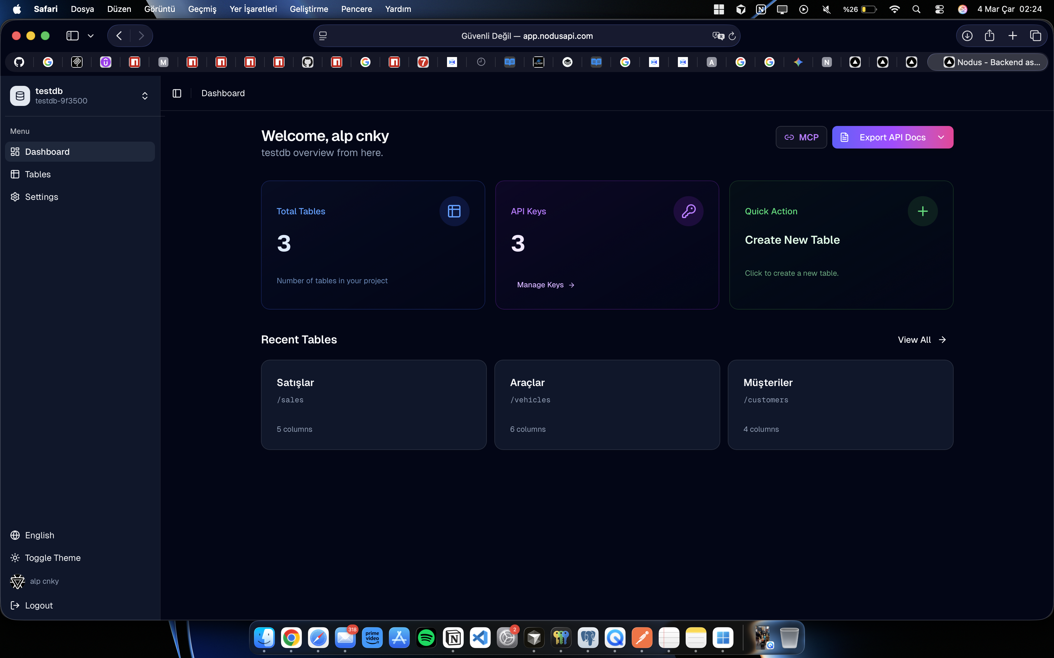 Nodus Dashboard