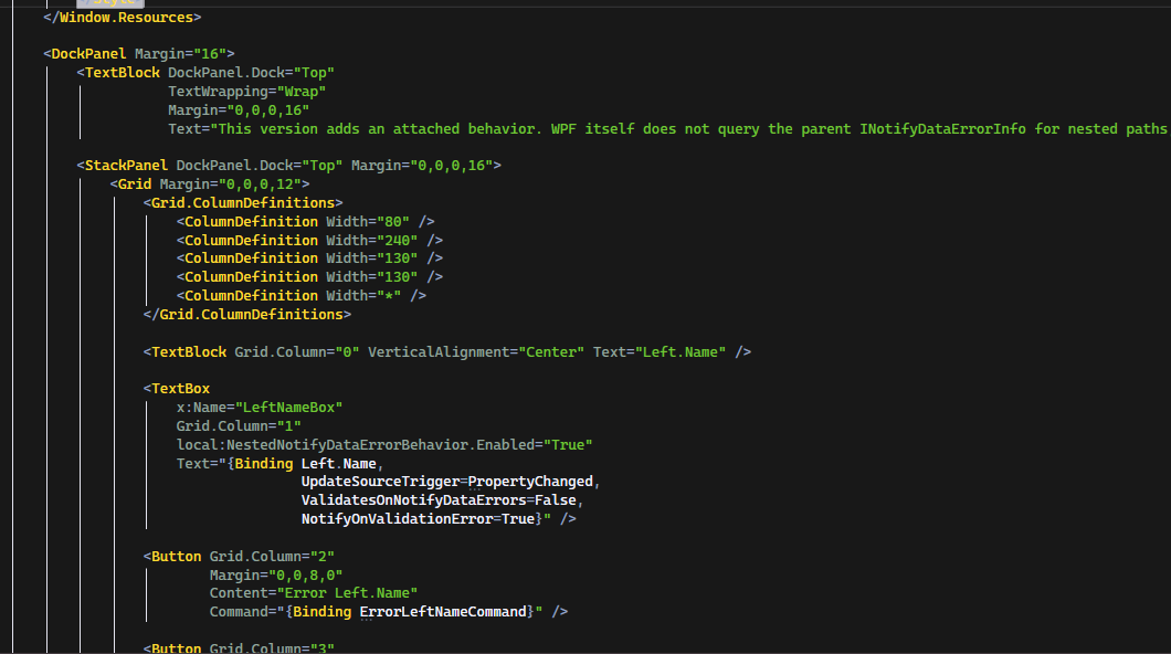 Gruber Darker applied to XAML markup in Visual Studio