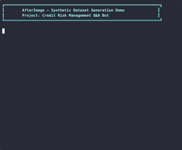 AfterImage demo — Credit Risk Management Q&A Bot