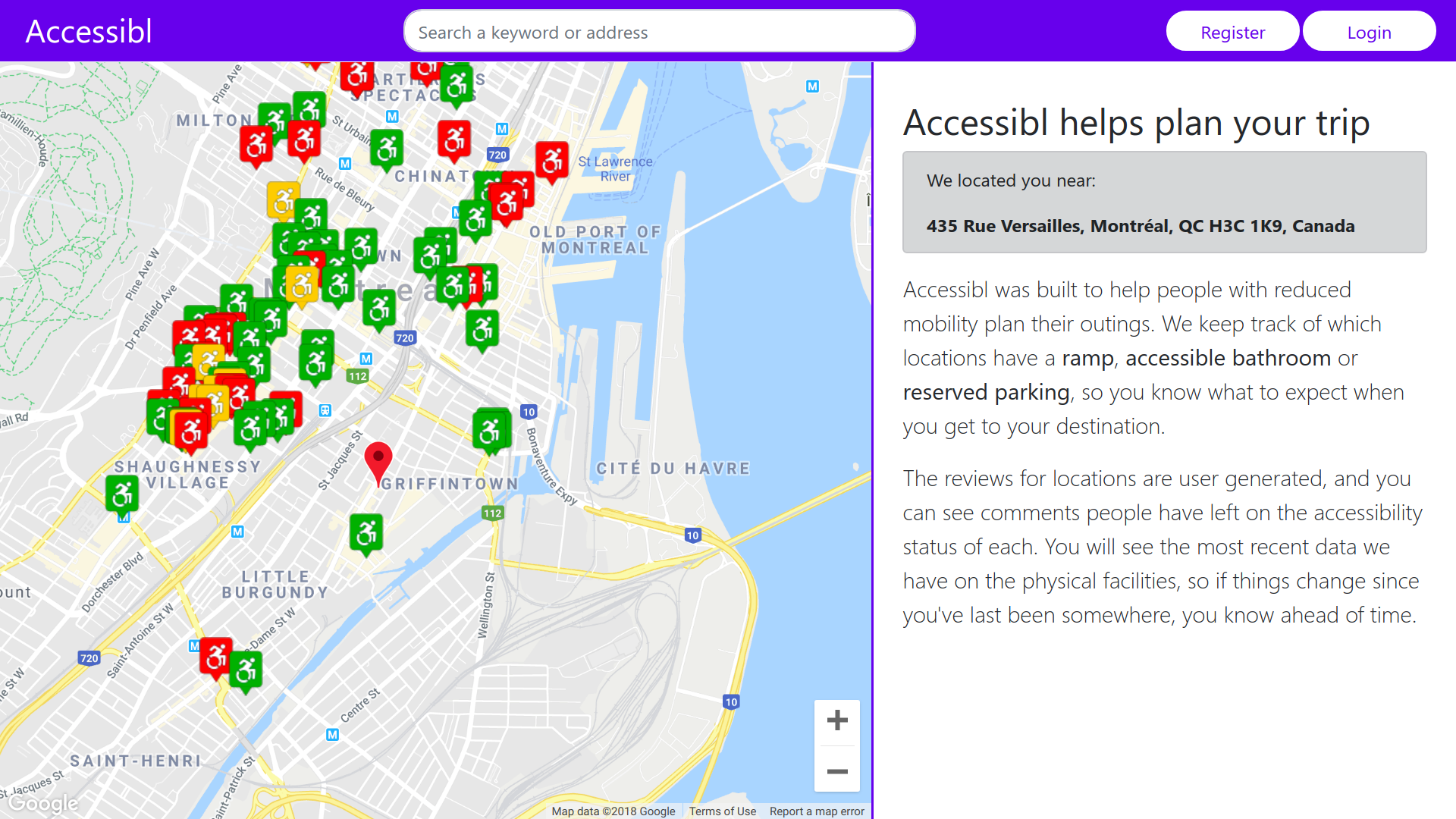 Main Page of Accessibl