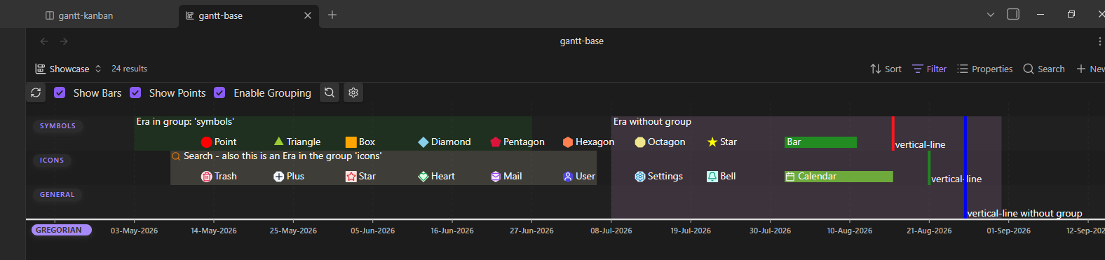 Timeline Example View