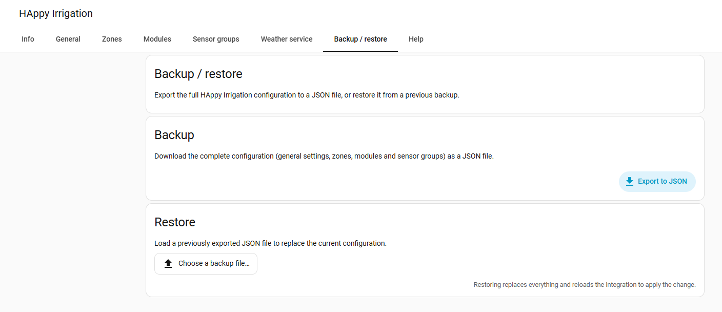 Backup / restore