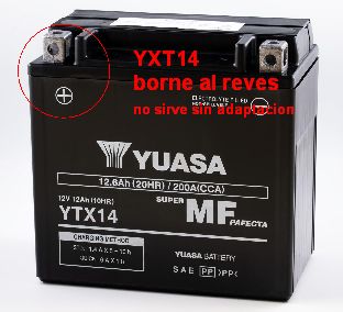 YTX14 borne al revés