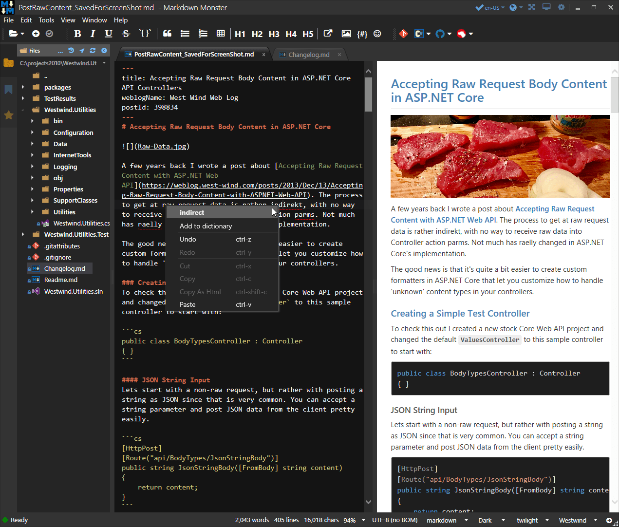 Markdown Monster Screen Shot