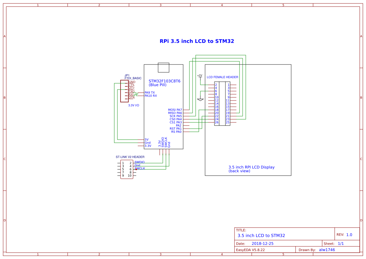 LCD_STM32 wiring