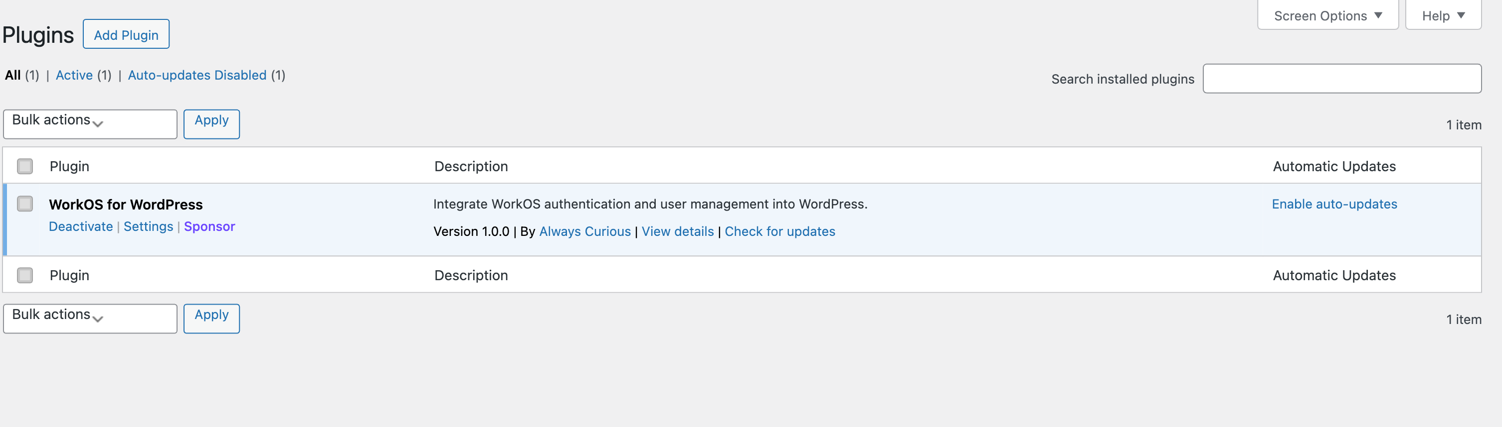 Plugin Listing