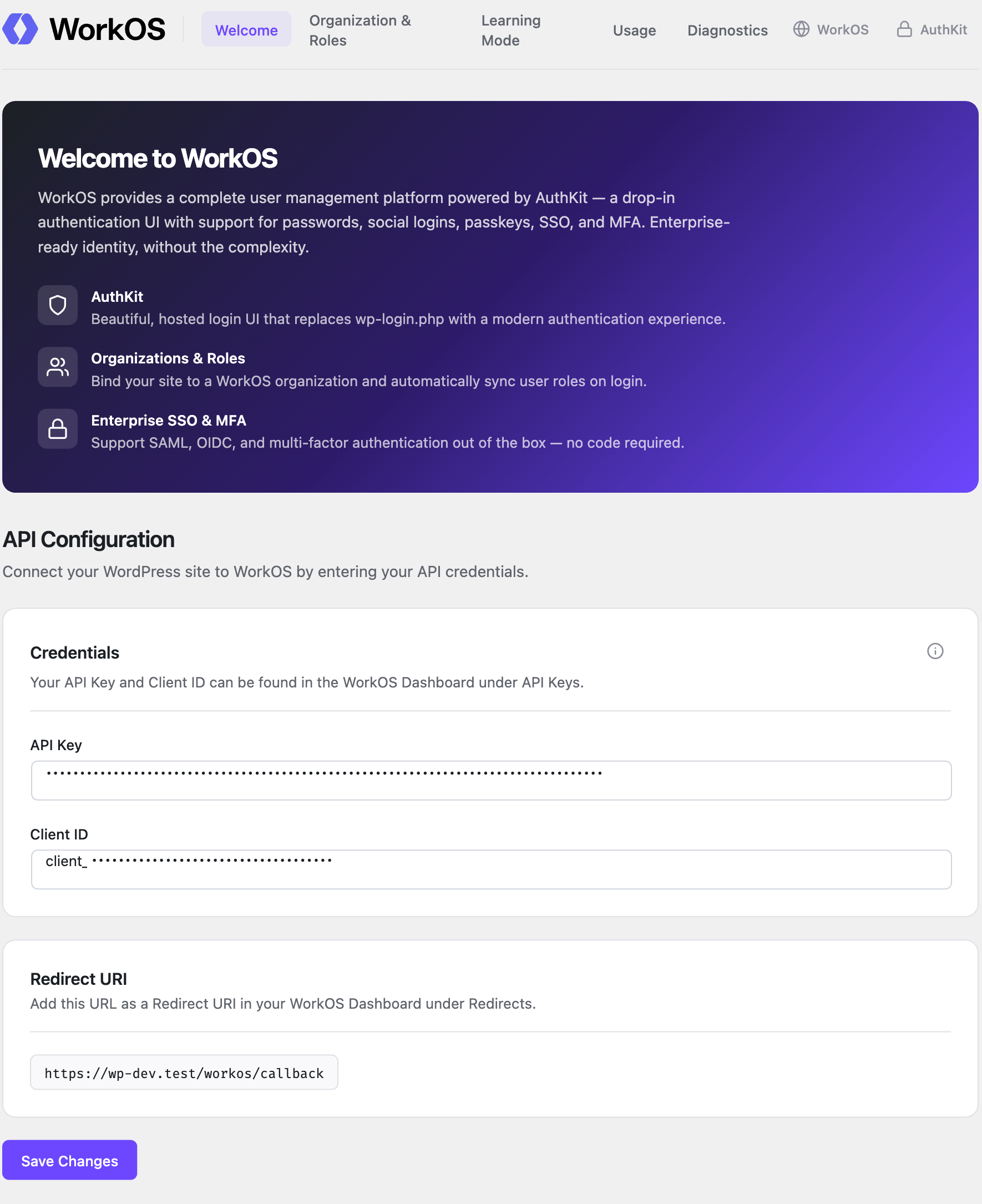 Welcome & Settings