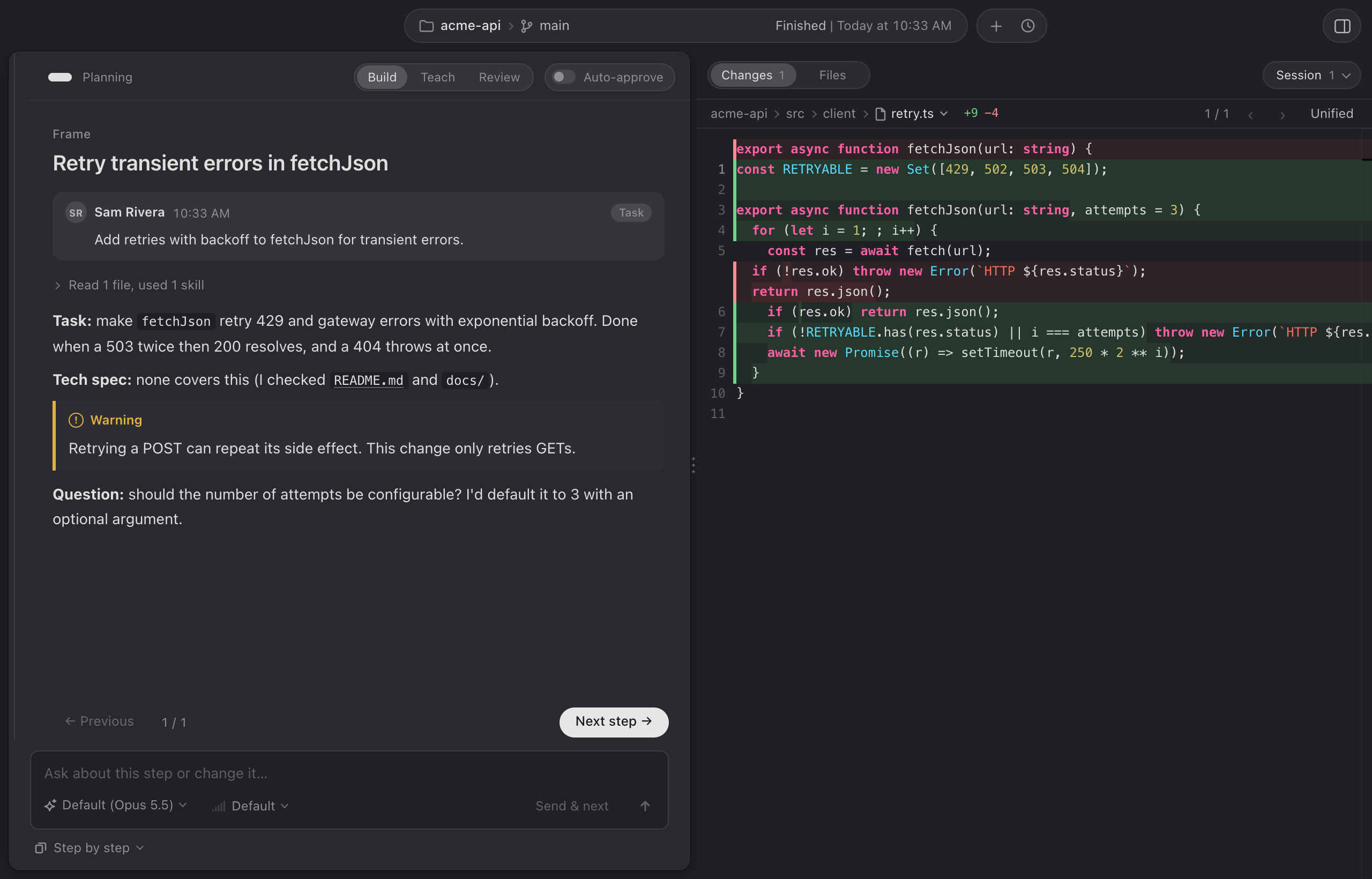 A Step-by-step plan page