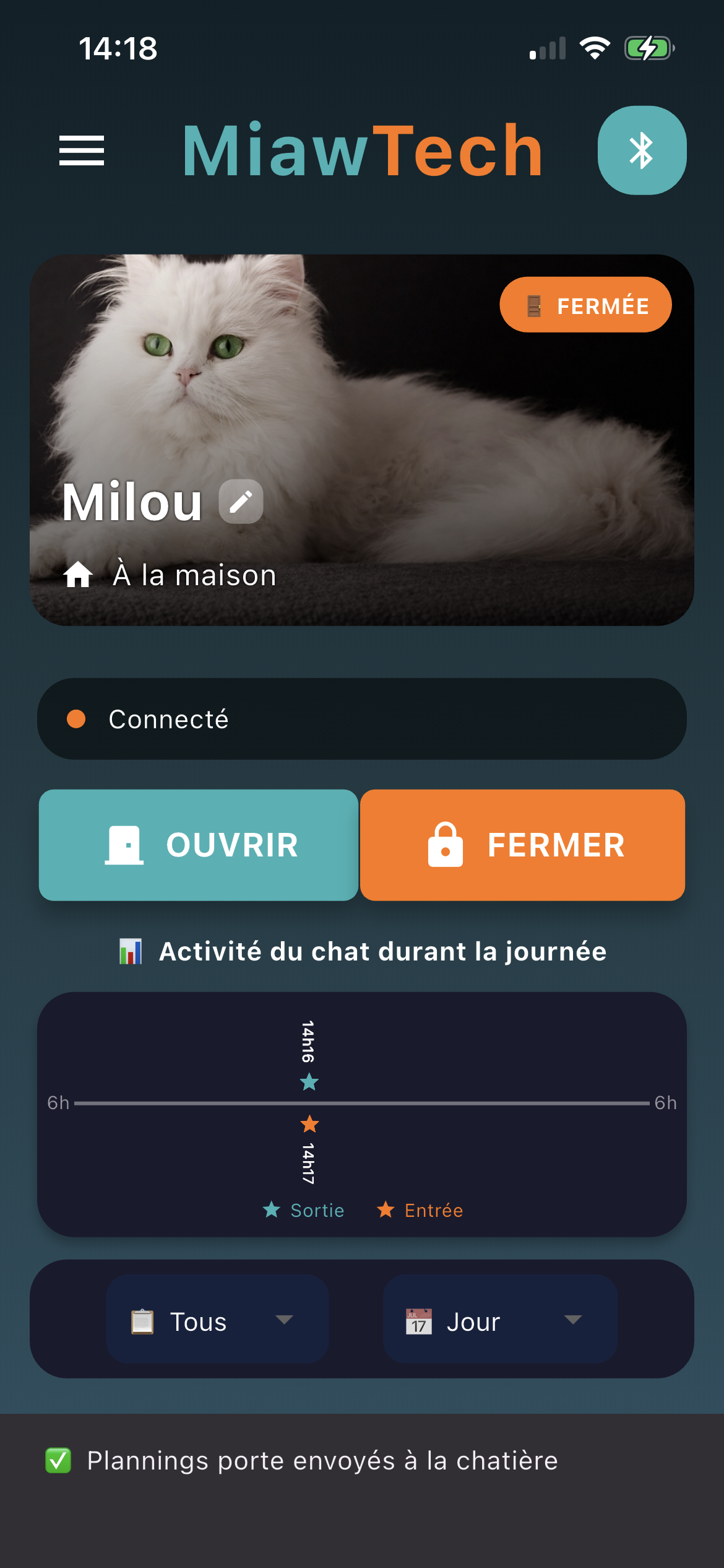 Historique des passages
