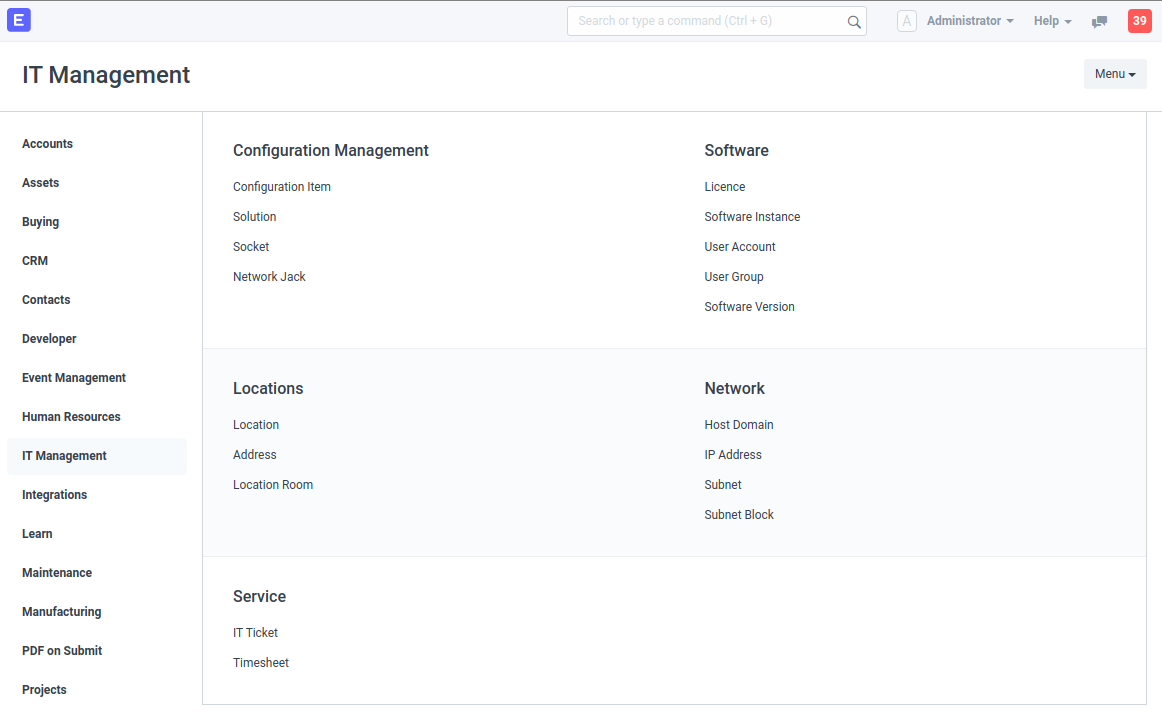 Overview IT Management