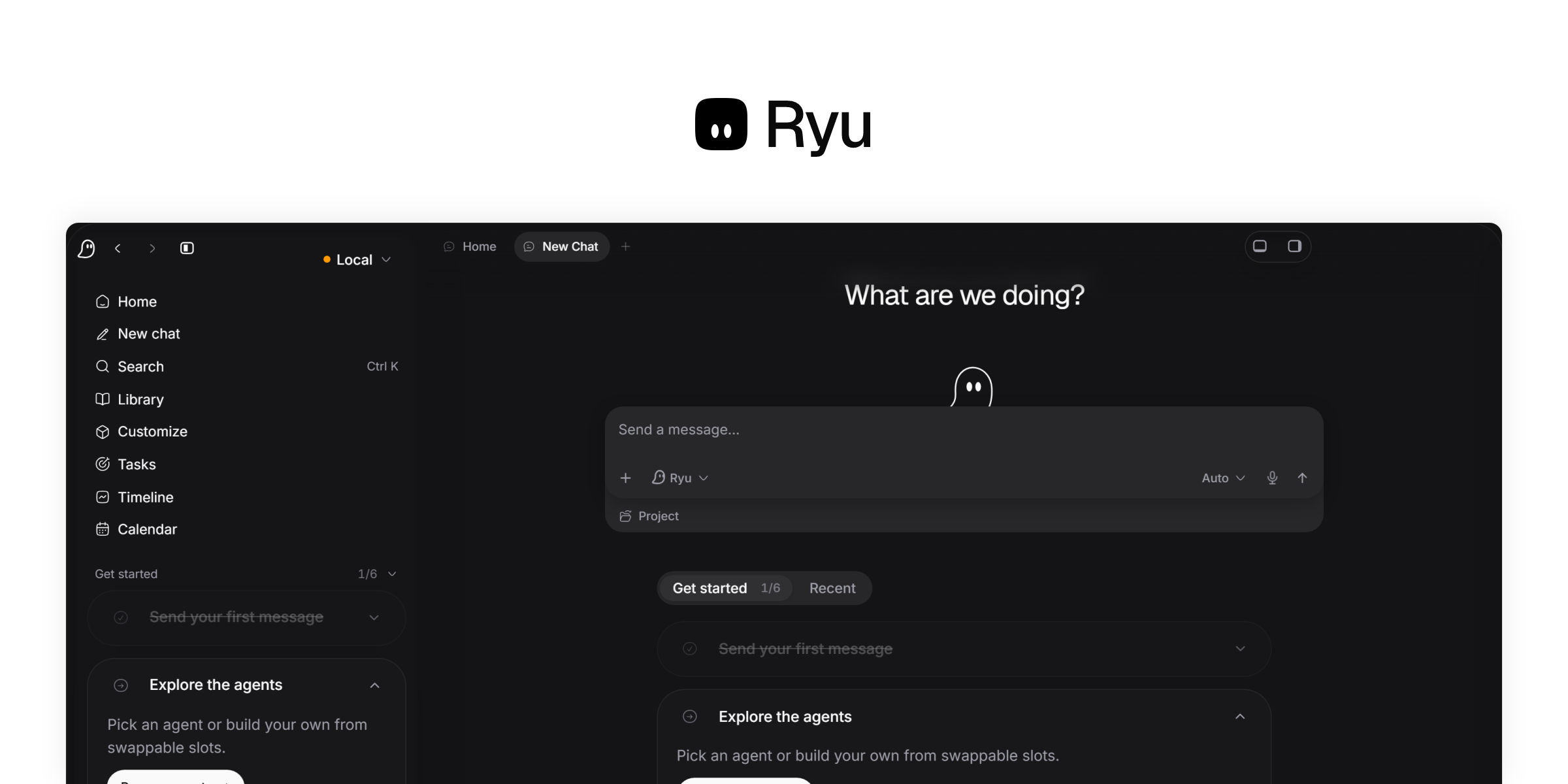 Ryu — The universal agent interface & open composable platform