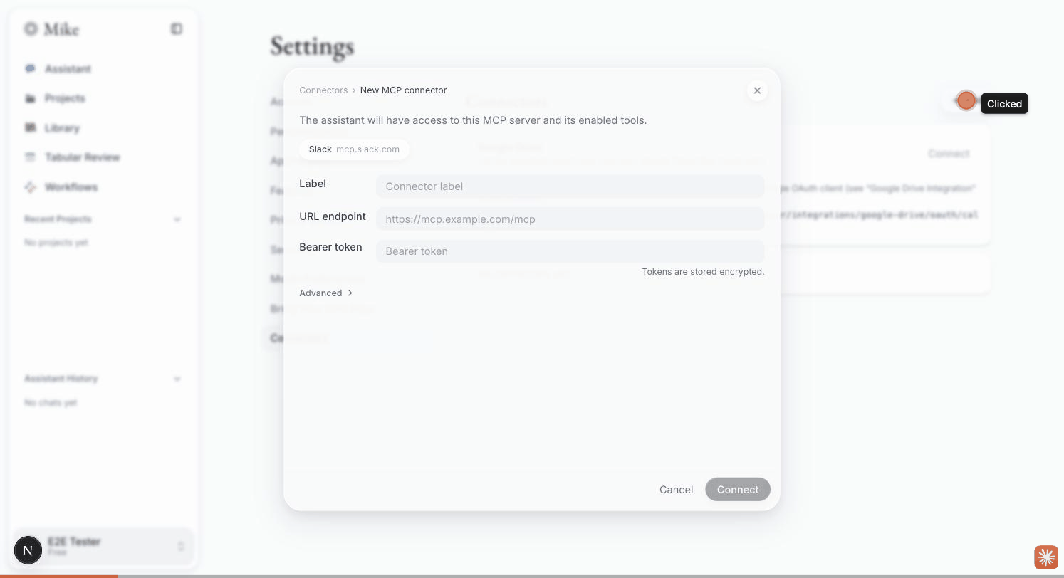 Slack preset → setup notice