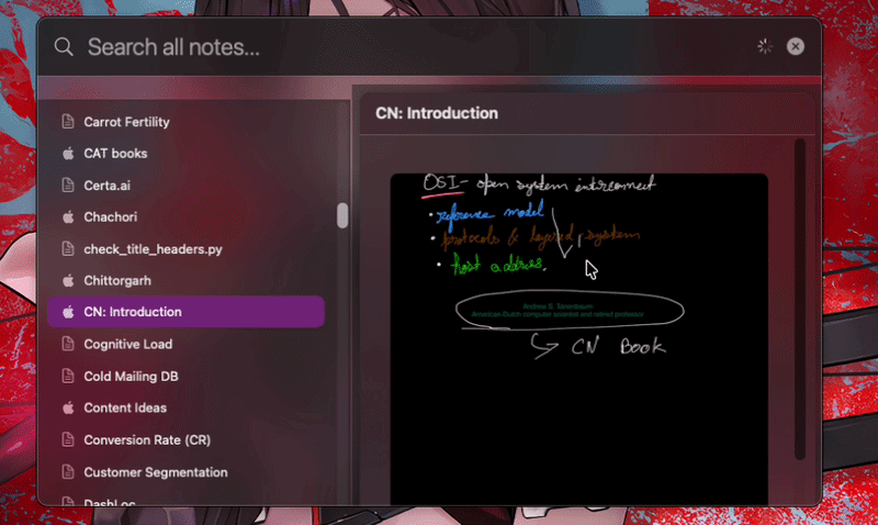NotesBar Demo