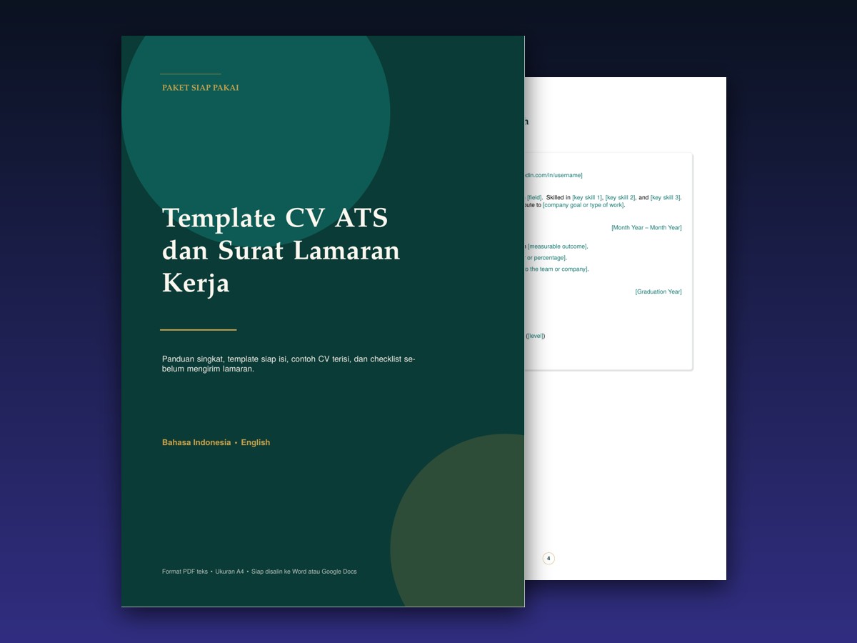 Paket Template CV ATS dan Surat Lamaran Kerja