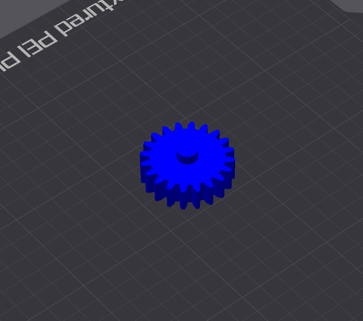 Rendering of the Small Gear Wheel