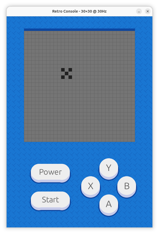 Screenshot of X displayed on console