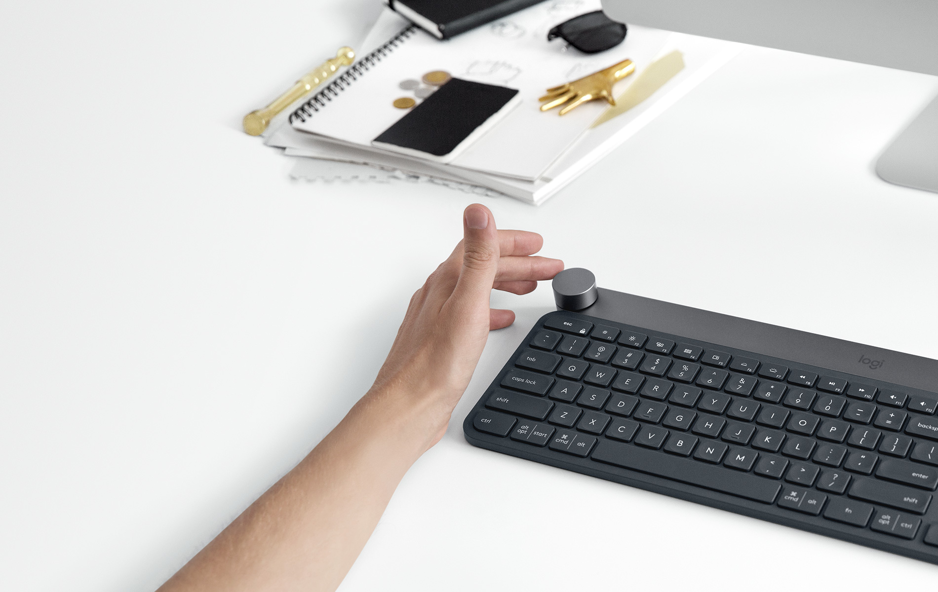 Logitech Craft keyboard in use