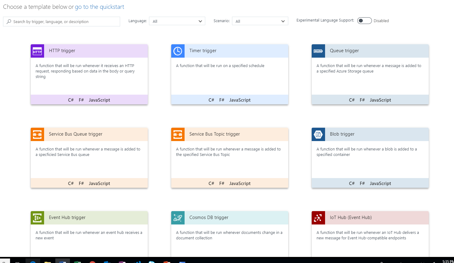 Function template selector