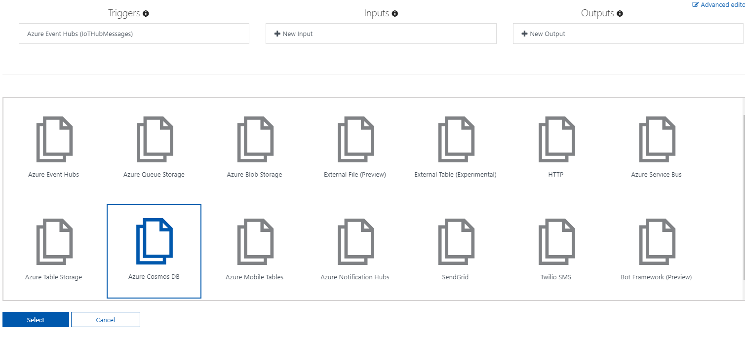 Cosmos DB output binding