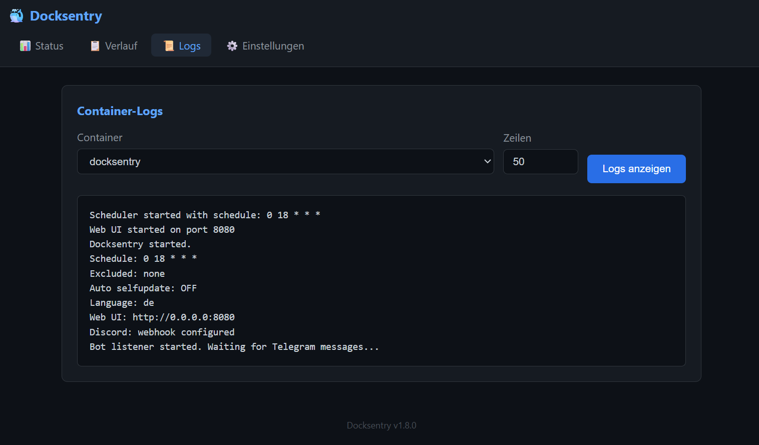 Web UI Logs