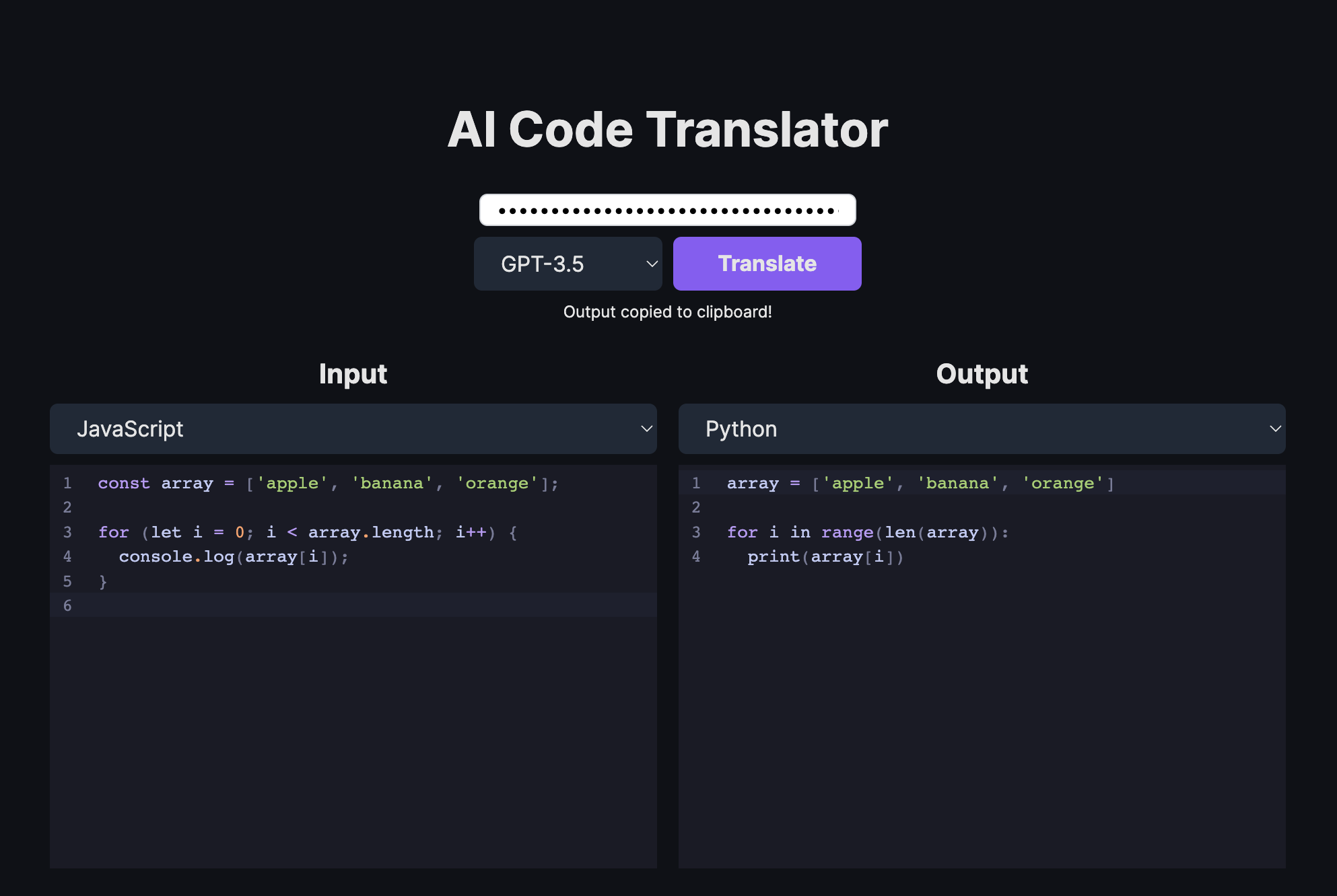 AI Code Translator