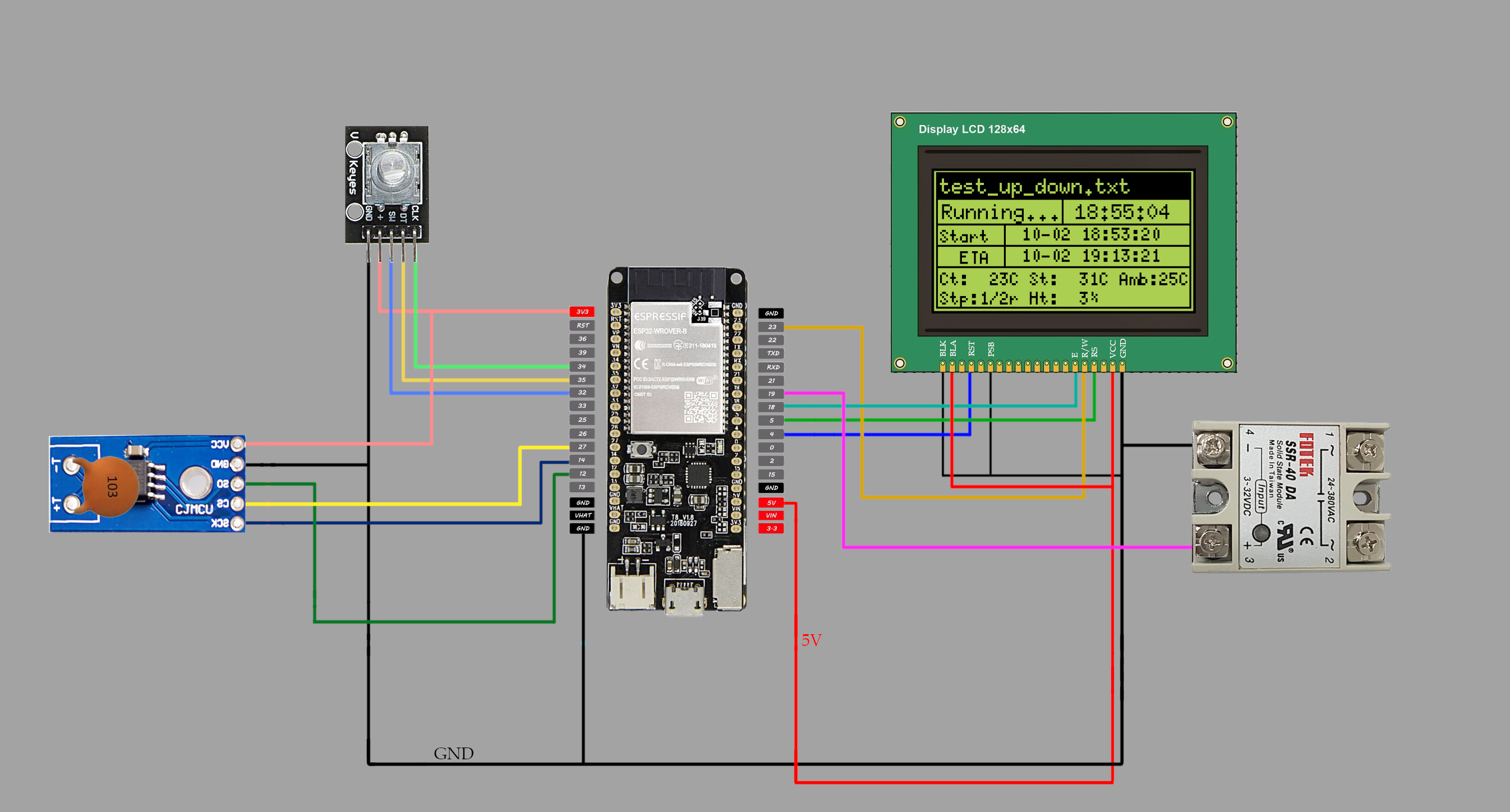 ESP32Kiln minimal wiring