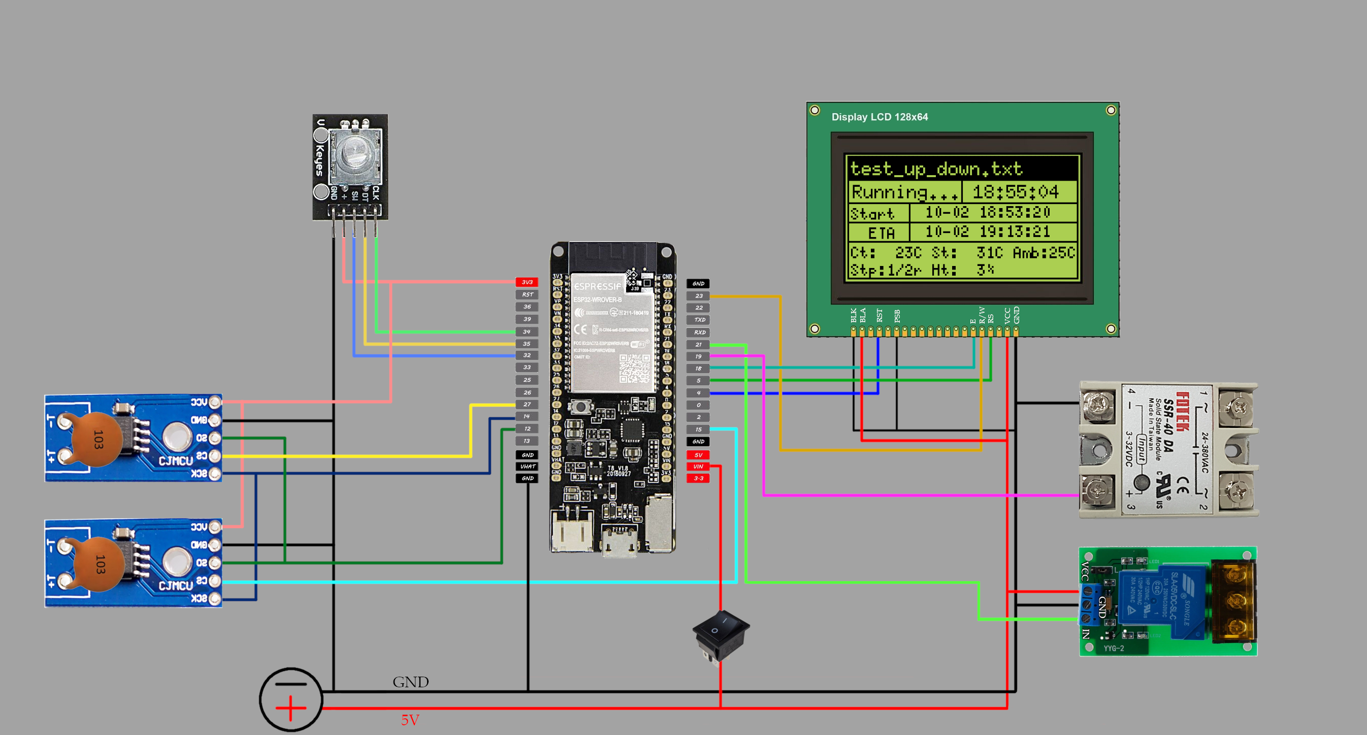 ESP32Kiln wiring
