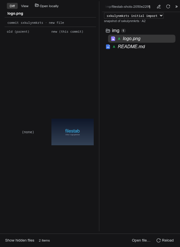 filestab screenshot 2