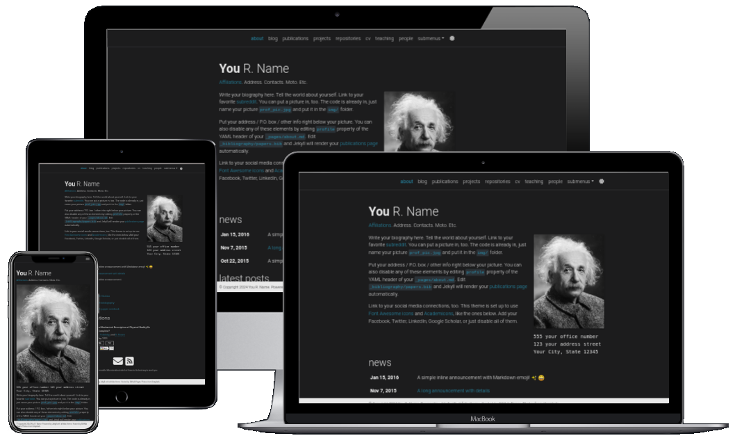 amichirayata.github.io 网站模板截图