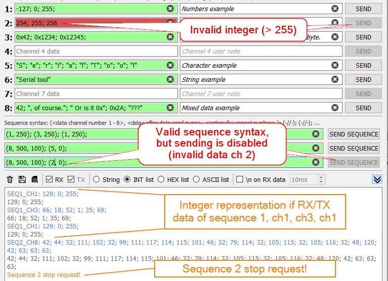 Data and sequence validator