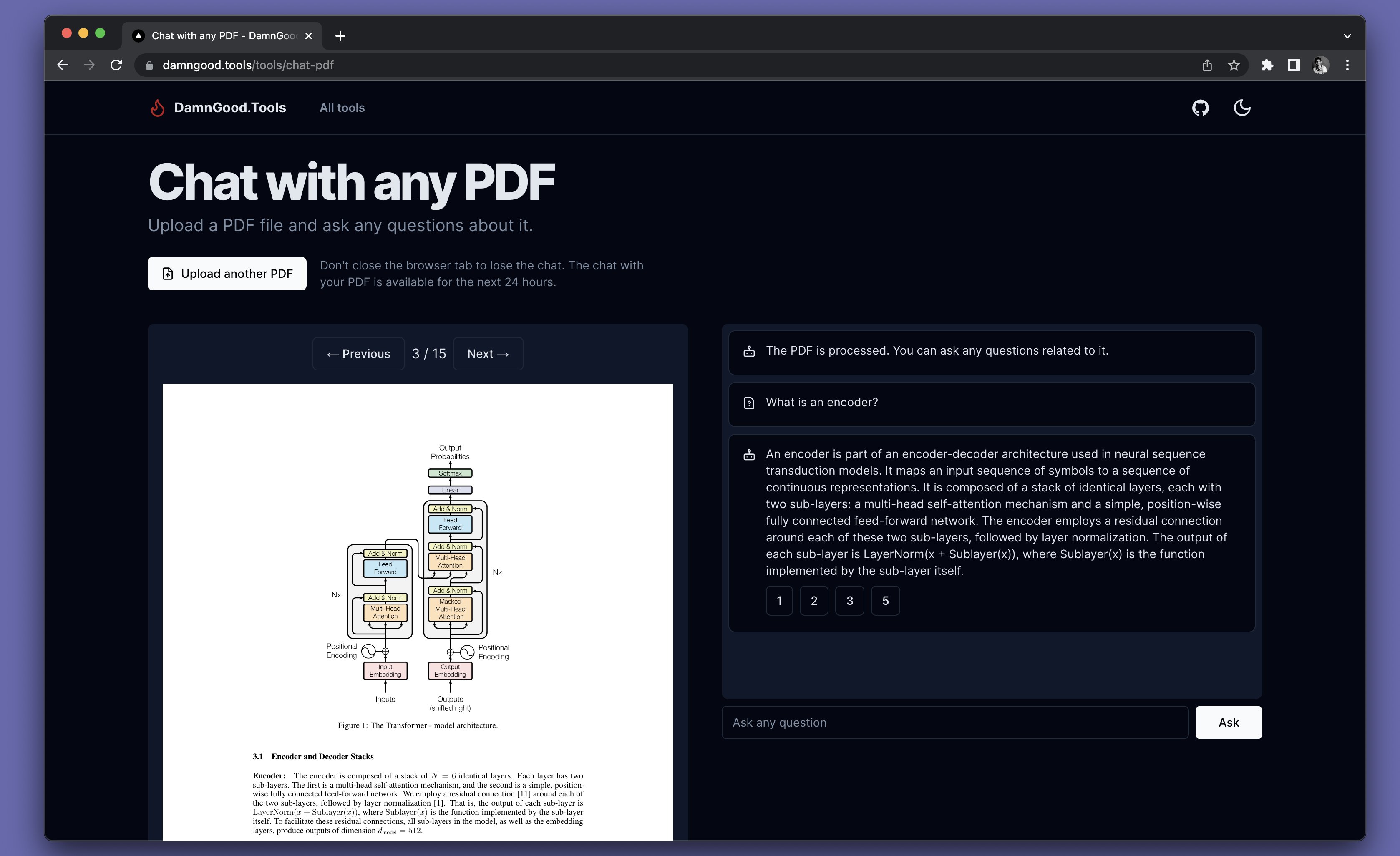 Chat with any PDF