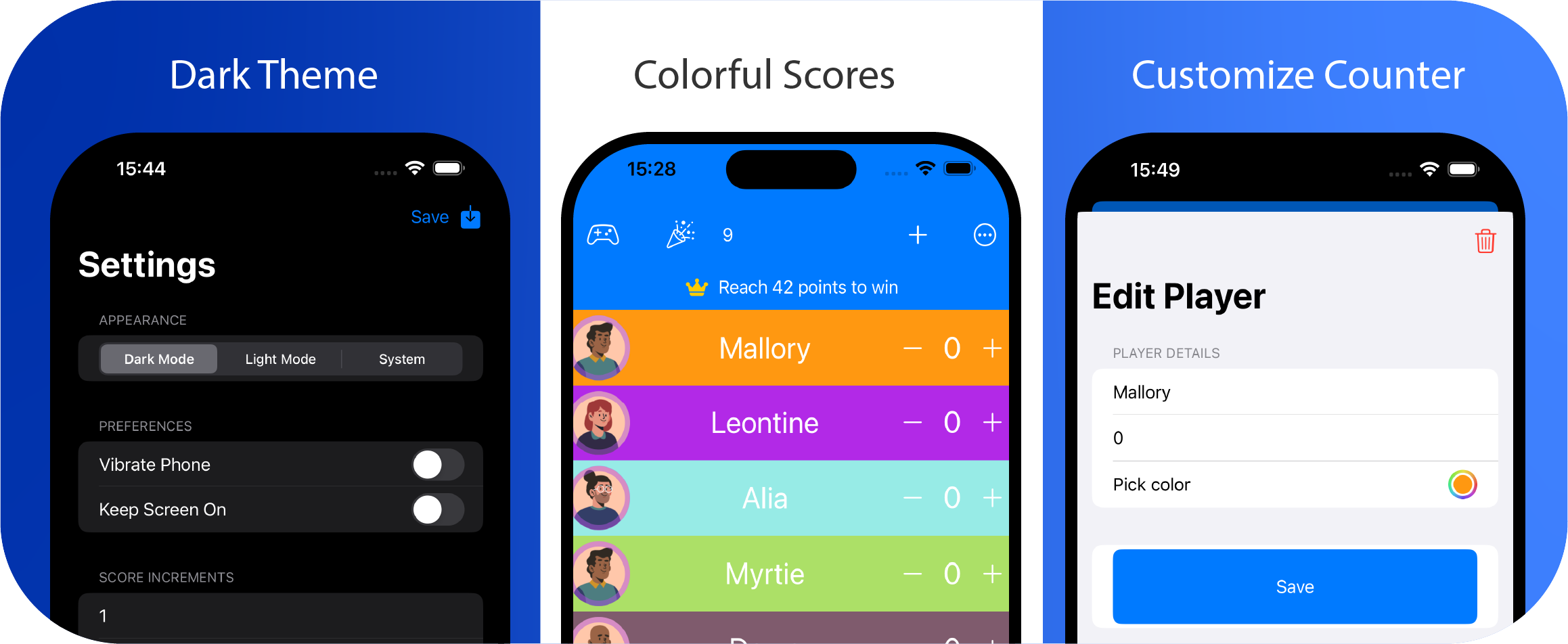 Score counter iOS App