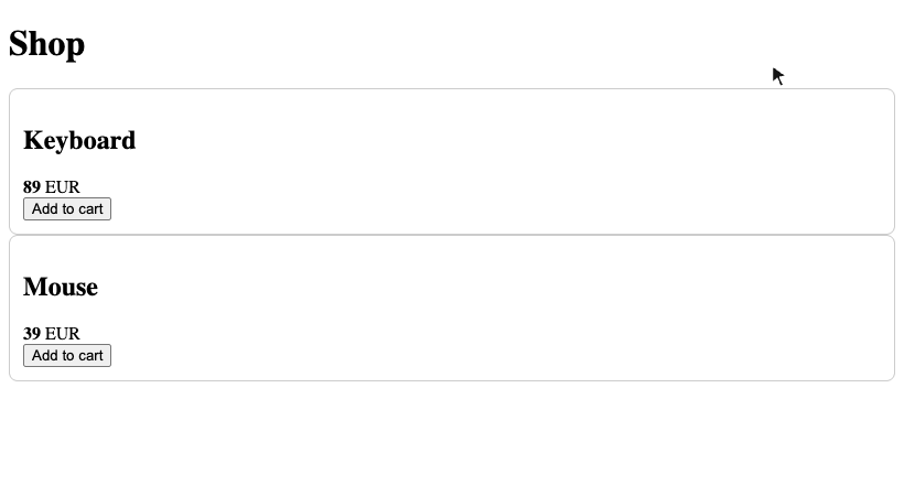 Holding Alt over the demo app shows the component and the template line of each element