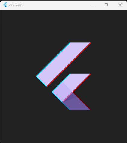 Flutter logo output
