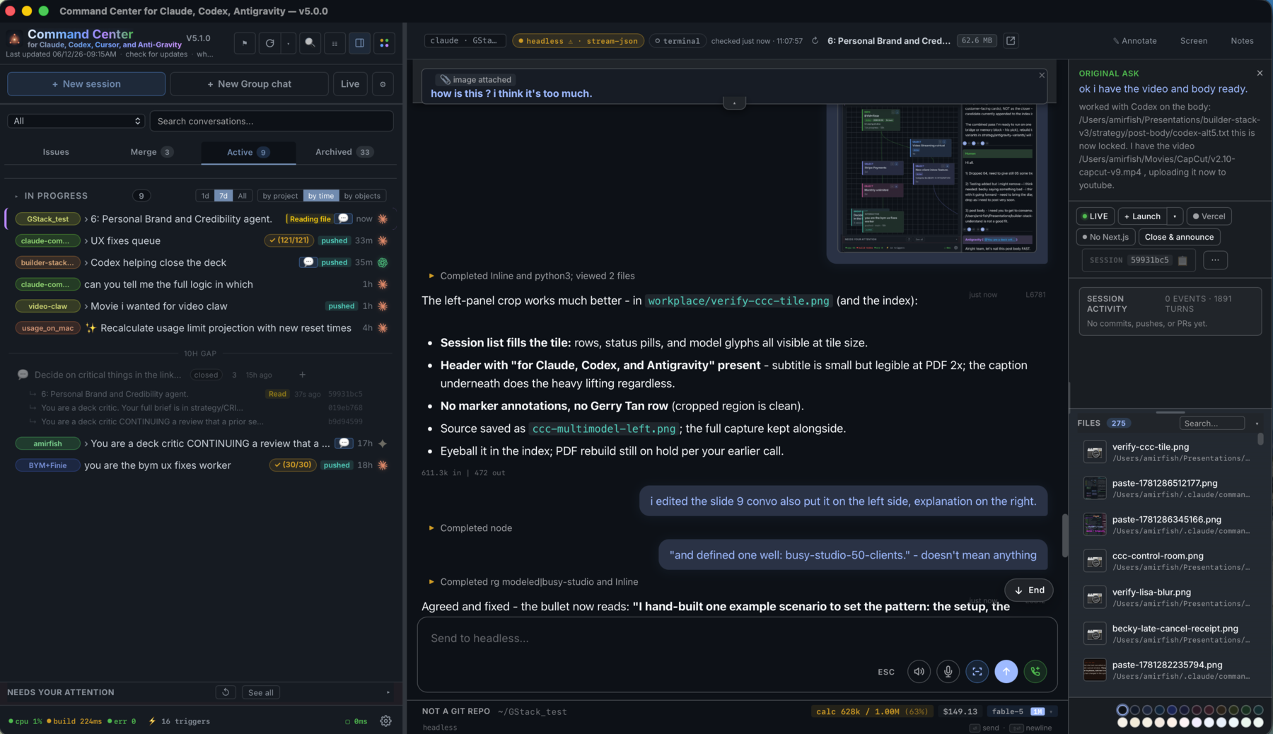 Claude Command Center demo