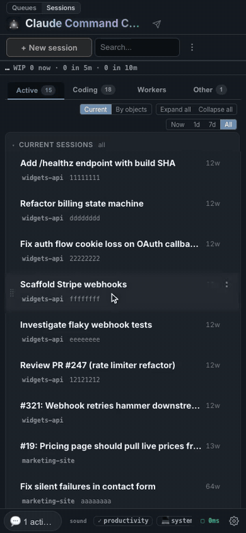 CCC session list and transcript on a phone screen