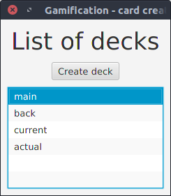 list of decks