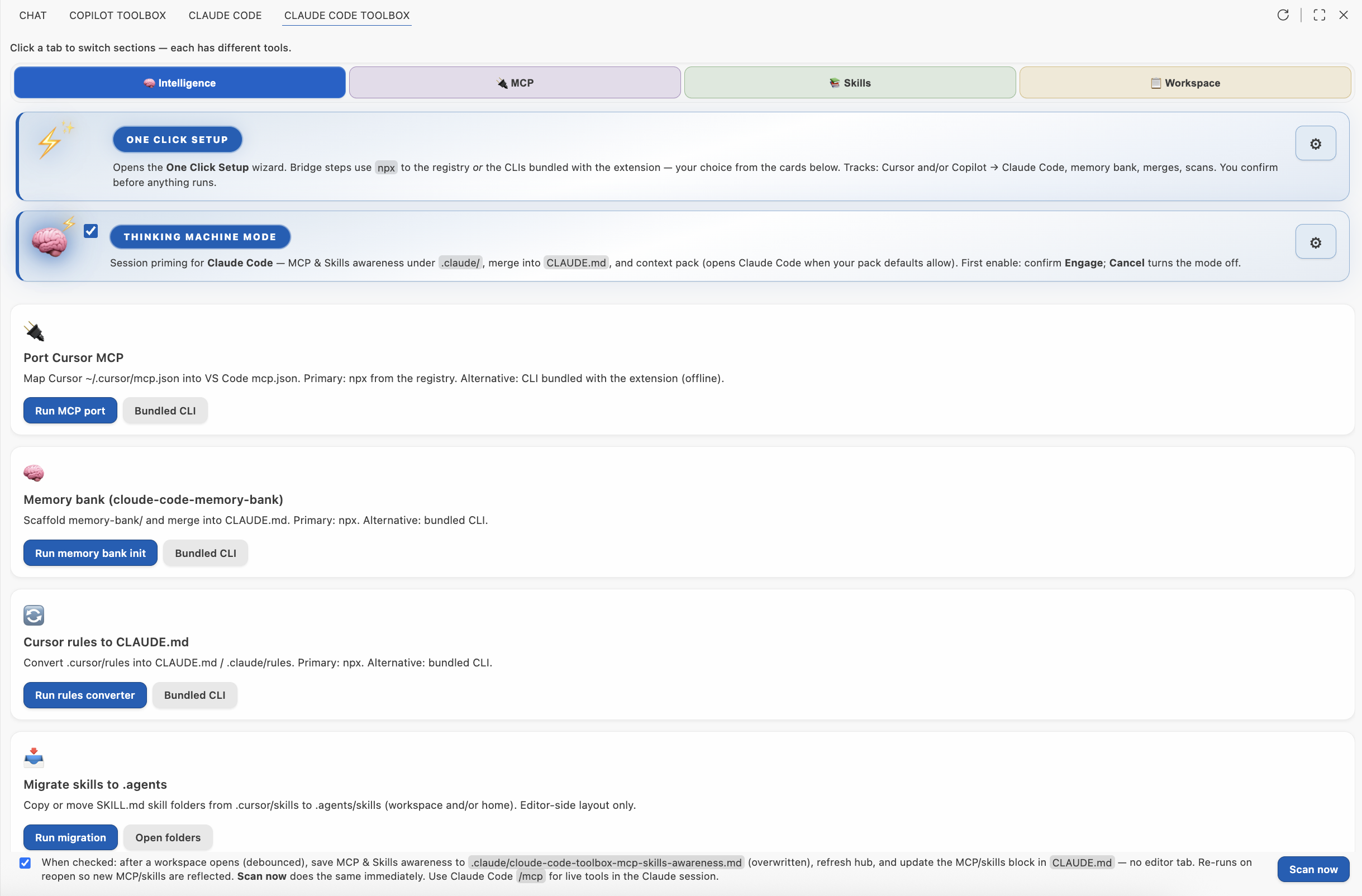 Intelligence: Port Cursor MCP, rules, and memory bank to VS Code + Claude Code