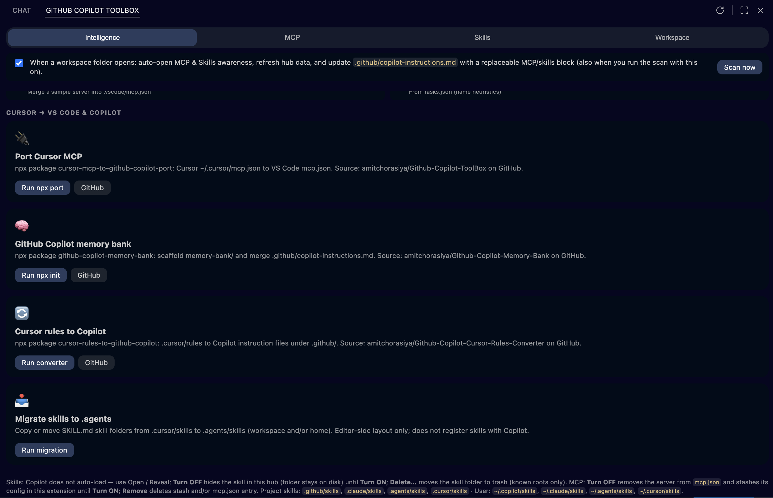 Intelligence: Port Cursor MCP, rules, and memory bank to VS Code and Claude Code. Click to view fullscreen.