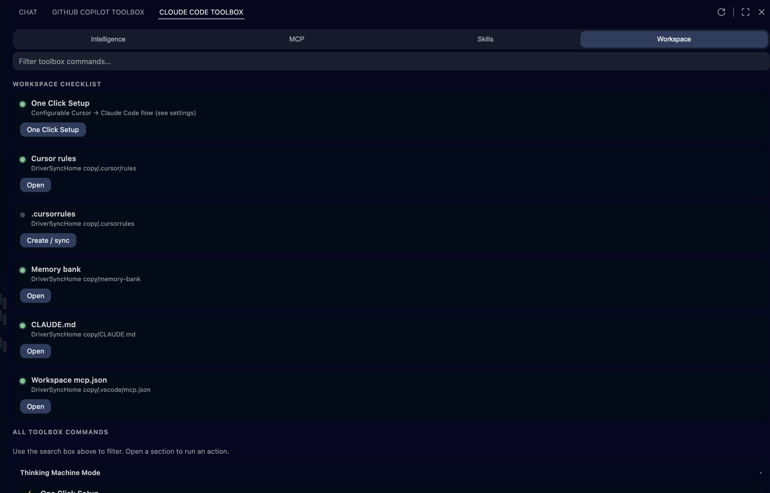 Workspace kit checklist